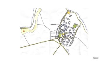 Plan vom Domstiftsdorf Grabow